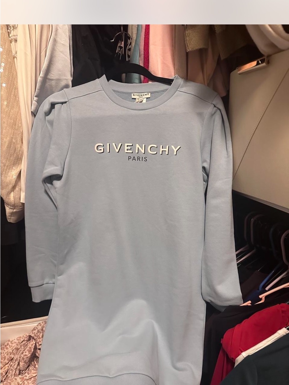 Givenchy Kids Pale Blue Logo Crewneck Sweatshirt